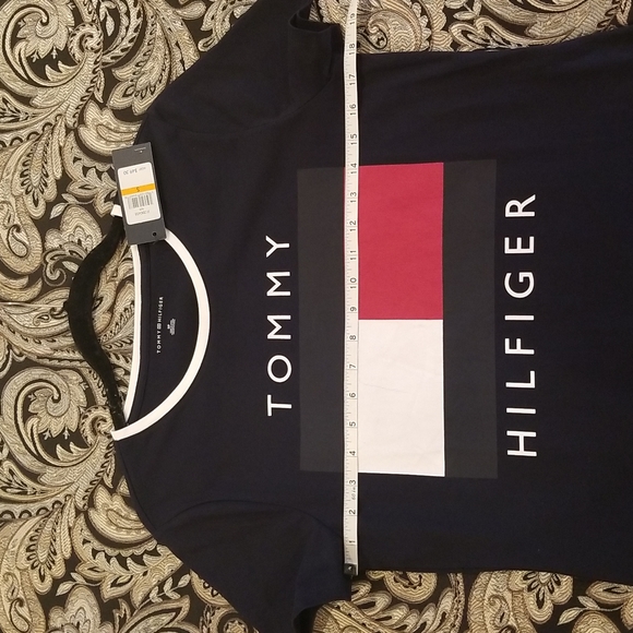 NWT Tommy Hilfiger Flag Logo Long Navy t-shirt dress, size SP - Picture 9 of 16